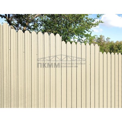 Профнастил фигурный С10В-1150-0,5 Satin с пленкой RAL 1015