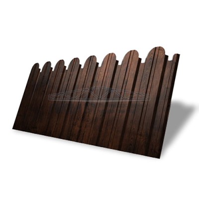 Профнастил фигурный С10В-1150-0,45 Print Elite Cherry Wood