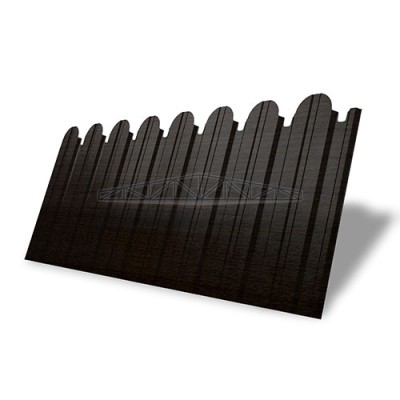 Профнастил фигурный С10В-1150-0,45 Print Elite Coffee Wood