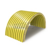 Арочные сэндвич-панели минеральная вата, ширина 1200 мм, толщина 20 мм, 0.5/0.5, RAL1018