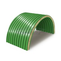 Арочные сэндвич-панели минеральная вата, ширина 1200 мм, толщина 20 мм, 0.5/0.5, RAL6018