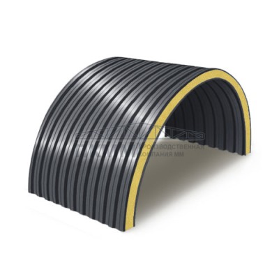 Арочные сэндвич панели пенополиуретан, ширина 1200 мм, толщина 10 мм, 0.5/0.5, RAL7024 Арочные сэндвич панели пенополиуретан, ширина 1200 мм, толщина 10 мм, 0.5/0.5, RAL7024