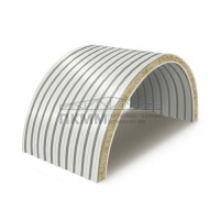 Арочные сэндвич-панели минеральная вата, ширина 1200 мм, толщина 30 мм, 0.5/0.5, RAL9003