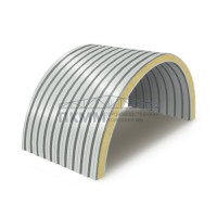 Арочные сэндвич-панели пенополиизоцианурат, ширина 1200 мм, толщина 80 мм, 0.5/0.5, RAL7047 Арочные сэндвич-панели пенополиизоцианурат, ширина 1200 мм, толщина 80 мм, 0.5/0.5, RAL7047
