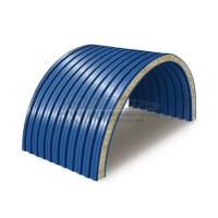 Арочные сэндвич-панели минеральная вата, ширина 1200 мм, толщина 40 мм, 0.5/0.5, RAL5005