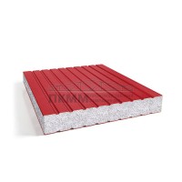 Сэндвич-панели без замков пенополистирол, ширина 1000 мм, толщина 150 мм, 0.5/0.5, RAL3020