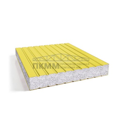 Сэндвич-панели без замков пенополистирол, ширина 1200 мм, толщина 10 мм, 0.5/0.5, RAL1018