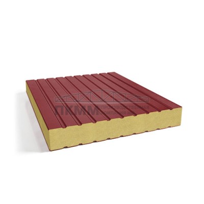 Сэндвич-панели без замков пенополиуретан, ширина 1200 мм, толщина 10 мм, 0.5/0.5, RAL3011