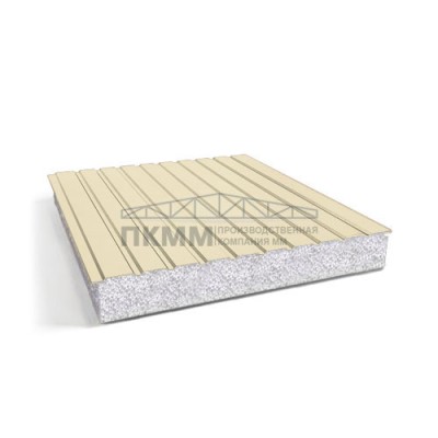 Двухслойные сэндвич-панели пенополистирол, 0.5, ширина 1200 мм, толщина 40 мм, RAL1015