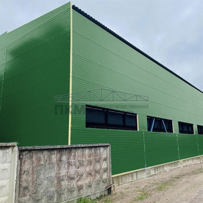 Двухслойные сэндвич-панели пенополиуретан, 0.5, ширина 1200 мм, толщина 10 мм, RAL6002