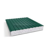 Двухслойные сэндвич-панели пенополистирол, 0.5, ширина 1200 мм, толщина 10 мм, RAL6005