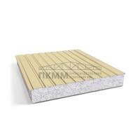 Двухслойные сэндвич-панели пенополистирол, 0.5, ширина 1200 мм, толщина 20 мм, RAL1014