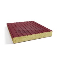 Двухслойные сэндвич-панели минеральная вата, 0.5, ширина 1200 мм,толщина 40 мм, RAL3005