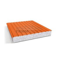 Двухслойные сэндвич-панели пенополистирол, 0.5, ширина 1200 мм, толщина 10 мм, RAL2004