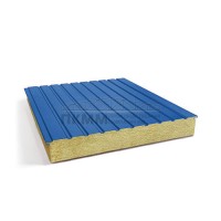 Двухслойные сэндвич-панели минеральная вата, 0.5, ширина 1200 мм,толщина 10 мм, RAL5005