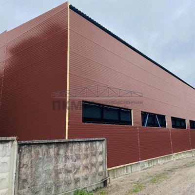 Двухслойные сэндвич-панели минеральная вата, 0.5, ширина 1200 мм,толщина 10 мм, RAL3009