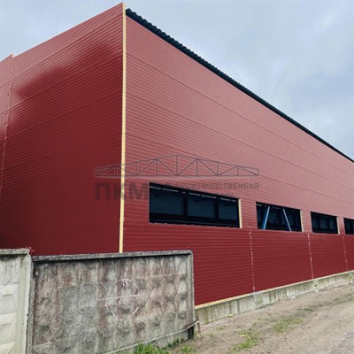 Двухслойные сэндвич-панели пенополиуретан, 0.5, ширина 1200 мм, толщина 10 мм, RAL3011