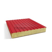 Двухслойные сэндвич-панели минеральная вата, 0.5, ширина 1000 мм,толщина 10 мм, RAL3020