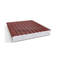 Двухслойные сэндвич-панели пенополистирол, 0.5, ширина 1200 мм, толщина 10 мм, RAL3009