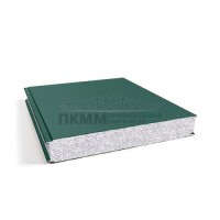 Гладкие сэндвич панели пенополистирол, ширина 1200 мм, толщина 200 мм, 0.5/0.5, RAL6005