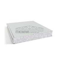 Гладкие сэндвич панели пенополистирол, ширина 1200 мм, толщина 50 мм, 0.5/0.5, RAL7035