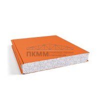 Гладкие сэндвич панели пенополистирол, ширина 1200 мм, толщина 100 мм, 0.5/0.5, RAL2004