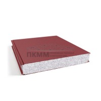 Гладкие сэндвич панели пенополистирол, ширина 1200 мм, толщина 100 мм, 0.5/0.5, RAL3011