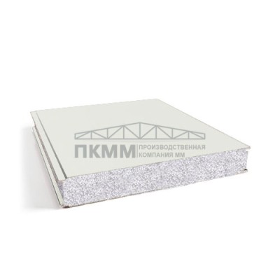 Гладкие сэндвич панели пенополистирол, ширина 1000 мм, толщина 250 мм, 0.5/0.5, RAL9003