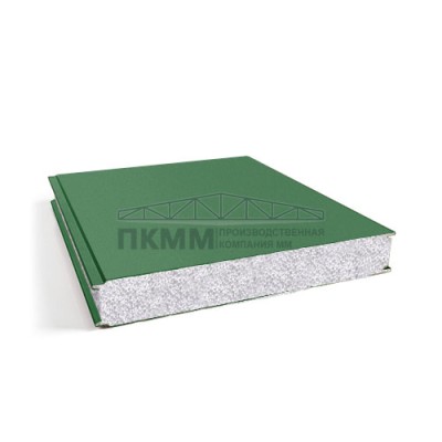 Гладкие сэндвич панели пенополистирол, ширина 1000 мм, толщина 250 мм, 0.5/0.5, RAL6002