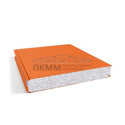 Гладкие сэндвич панели пенополистирол, ширина 1000 мм, толщина 250 мм, 0.5/0.5, RAL2004