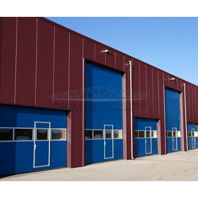 Гладкие сэндвич панели пенополистирол, ширина 1000 мм, толщина 250 мм, 0.5/0.5, RAL3005