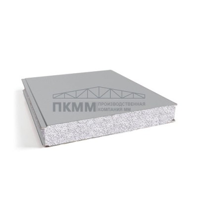 Гладкие сэндвич панели пенополистирол, ширина 1000 мм, толщина 250 мм, 0.5/0.5, RAL7004