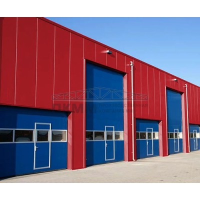 Гладкие сэндвич панели пенополистирол, ширина 1000 мм, толщина 250 мм, 0.5/0.5, RAL3020