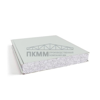 Гладкие сэндвич панели пенополистирол, ширина 1000 мм, толщина 250 мм, 0.5/0.5, RAL7035