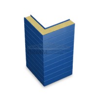 Угловые сэндвич-панели горизонтальные пенополиуретан, 0.5/0.5, ширина 1000 мм, толщина 40 мм, RAL5005