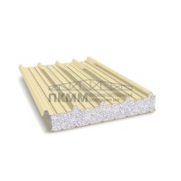 Кровельные сэндвич-панели пенополистирол, ширина 1000 мм, толщина 20 мм, 0.5/0.5, RAL1014