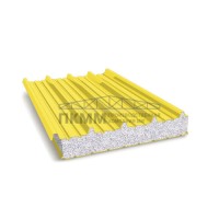 Кровельные сэндвич-панели пенополистирол, ширина 1000 мм, толщина 10 мм, 0.5/0.5, RAL1018