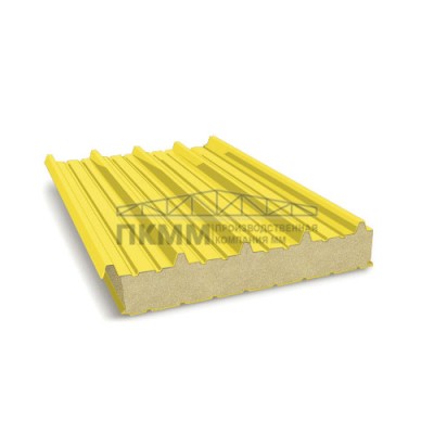 Кровельные сэндвич-панели пенополиизоцианурат, ширина 1200 мм, толщина 20 мм, 0.5/0.5, RAL1018