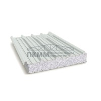 Кровельные сэндвич-панели пенополистирол, ширина 1200 мм, толщина 40 мм, 0.5/0.5, RAL7047