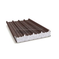 Кровельные сэндвич-панели пенополистирол, ширина 1000 мм, толщина 40 мм, 0.5/0.5, RAL8017