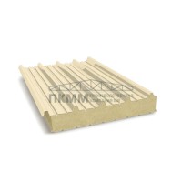 Кровельные сэндвич-панели пенополиизоцианурат, ширина 1200 мм, толщина 30 мм, 0.5/0.5, RAL1015