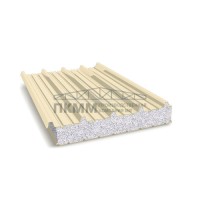 Кровельные сэндвич-панели пенополистирол, ширина 1000 мм, толщина 30 мм, 0.5/0.5, RAL1015