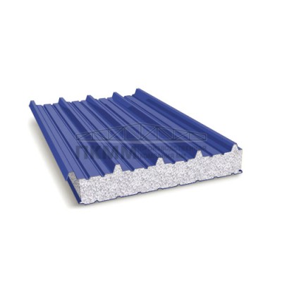 Кровельные сэндвич-панели пенополистирол, ширина 1200 мм, толщина 40 мм, 0.5/0.5, RAL5002 Кровельные сэндвич-панели пенополистирол, ширина 1200 мм, толщина 40 мм, 0.5/0.5, RAL5002