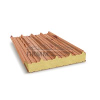 Кровельные сэндвич-панели пенополиуретан, ширина 1200 мм, толщина 30 мм, 0.5/0.5, золотой орех