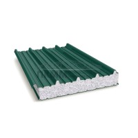 Кровельные сэндвич-панели пенополистирол, ширина 1200 мм, толщина 30 мм, 0.5/0.5, RAL6005