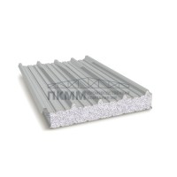 Кровельные сэндвич-панели пенополистирол, ширина 1000 мм, толщина 40 мм, 0.5/0.5, RAL9006 Кровельные сэндвич-панели пенополистирол, ширина 1000 мм, толщина 40 мм, 0.5/0.5, RAL9006