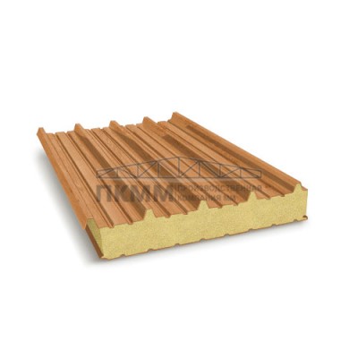 Кровельные сэндвич-панели пенополиуретан, ширина 1000 мм, толщина 10 мм, 0.5/0.5, дуб Кровельные сэндвич-панели пенополиуретан, ширина 1000 мм, толщина 10 мм, 0.5/0.5, дуб