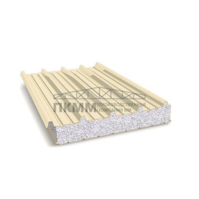 Кровельные сэндвич-панели пенополистирол, ширина 1000 мм, толщина 40 мм, 0.5/0.5, RAL1015 Кровельные сэндвич-панели пенополистирол, ширина 1000 мм, толщина 40 мм, 0.5/0.5, RAL1015