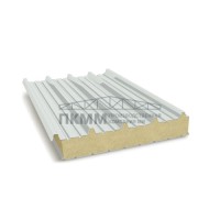 Кровельные сэндвич-панели пенополиизоцианурат, ширина 1200 мм, толщина 30 мм, 0.5/0.5, RAL7035