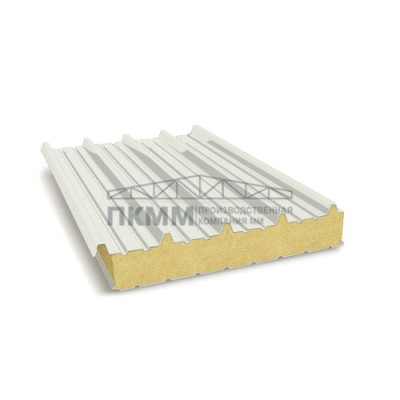 Кровельные сэндвич-панели пенополиуретан, ширина 1200 мм, толщина 50 мм, 0.5/0.5, RAL9002